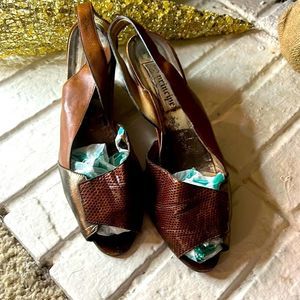 Principe Brown and gold rock sandal